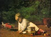 Thomas Eakins Baby at Play oil painting on canvas